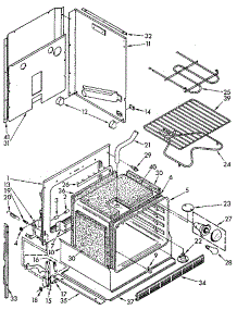 Lower Oven parts for Kenmore Wall Oven 665.4428912 (6654428912, 665 4428912) from AppliancePartsPros.com