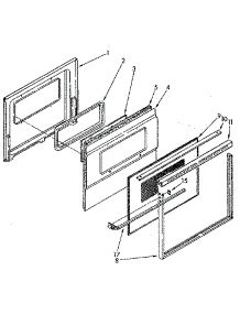 Lower Oven Door parts for Kenmore Wall Oven 665.4428912 (6654428912, 665 4428912) from AppliancePartsPros.com