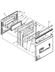 Upper Oven Door parts for Kenmore Wall Oven 665.4428912 (6654428912, 665 4428912) from AppliancePartsPros.com