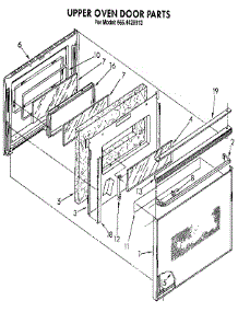 Upper Oven Door parts for Kenmore Wall Oven 665.4428913 (6654428913, 665 4428913) from AppliancePartsPros.com