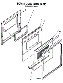 Lower Oven Door parts for Kenmore Wall Oven 665.4428914 (6654428914, 665 4428914) from AppliancePartsPros.com
