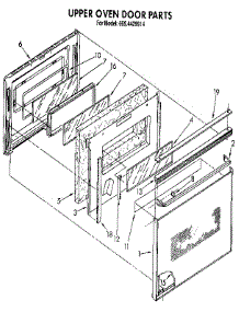 Upper Oven Door parts for Kenmore Wall Oven 665.4428914 (6654428914, 665 4428914) from AppliancePartsPros.com