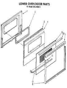 Lower Oven Door parts for Kenmore Wall Oven 665.4428915 (6654428915, 665 4428915) from AppliancePartsPros.com