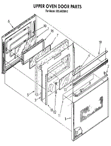Upper Oven Door parts for Kenmore Wall Oven 665.4428915 (6654428915, 665 4428915) from AppliancePartsPros.com