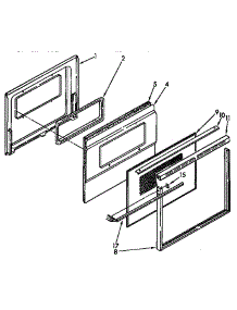 Lower Oven Door parts for Kenmore Wall Oven 665.4428916 (6654428916, 665 4428916) from AppliancePartsPros.com