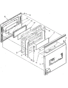 Upper Oven Door parts for Kenmore Wall Oven 665.4428990 (6654428990, 665 4428990) from AppliancePartsPros.com