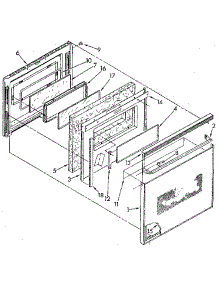 Upper Oven Door parts for Kenmore Wall Oven 665.4428991 (6654428991, 665 4428991) from AppliancePartsPros.com