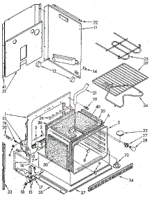 Lower Oven parts for Kenmore Wall Oven 665.4428991 (6654428991, 665 4428991) from AppliancePartsPros.com