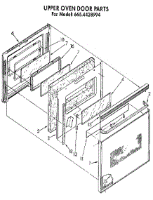 Upper Oven Door parts for Kenmore Wall Oven 665.4428994 (6654428994, 665 4428994) from AppliancePartsPros.com