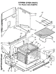 Lower Oven parts for Kenmore Wall Oven 665.4428994 (6654428994, 665 4428994) from AppliancePartsPros.com