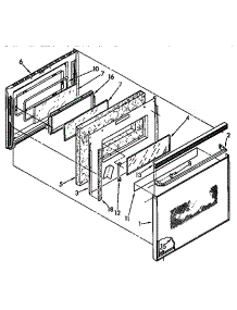 Upper Oven Door Parts parts for Kenmore Range 665.4428996 (6654428996, 665 4428996) from AppliancePartsPros.com