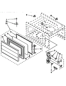 Door And Latch parts for Kenmore Range 665.4433450 (6654433450, 665 4433450) from AppliancePartsPros.com