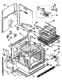 Lower Oven parts for Kenmore Range 665.4433450 (6654433450, 665 4433450) from AppliancePartsPros.com