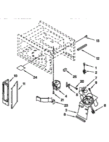 Magnetron And Air Flow parts for Kenmore Range 665.4433450 (6654433450, 665 4433450) from AppliancePartsPros.com