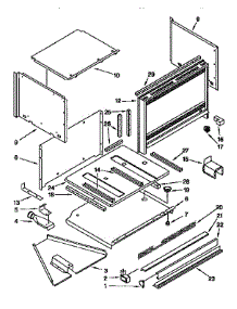 Microwave Cabinet And Air Flow parts for Kenmore Range 665.4433452 (6654433452, 665 4433452) from AppliancePartsPros.com