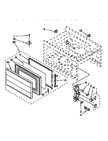 Door And Latch parts for Kenmore Range 665.4433452 (6654433452, 665 4433452) from AppliancePartsPros.com