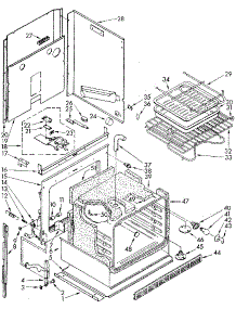 Lower Electric Oven Body parts for Kenmore Range 665.4438890 (6654438890, 665 4438890) from AppliancePartsPros.com