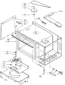Microwave Cabinet And Stirrer parts for Kenmore Range 665.4438890 (6654438890, 665 4438890) from AppliancePartsPros.com