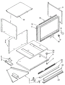 Lower Electric Oven Cabinet And Air Flow parts for Kenmore Range 665.4438890 (6654438890, 665 4438890) from AppliancePartsPros.com