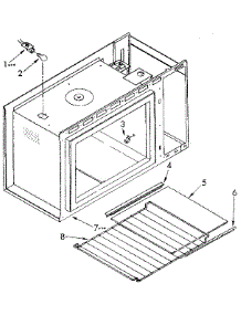 Microwave Cabinet And Hinge parts for Kenmore Range 665.4438890 (6654438890, 665 4438890) from AppliancePartsPros.com