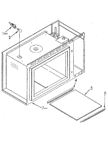 Microwave Cabinet And Hinge parts for Kenmore Wall Oven 665.4438910 (6654438910, 665 4438910) from AppliancePartsPros.com