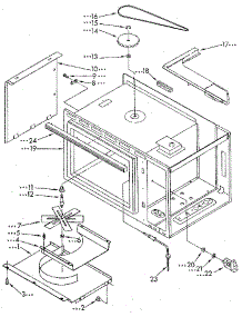 Microwave Cabinet And Stirrer parts for Kenmore Wall Oven 665.4438910 (6654438910, 665 4438910) from AppliancePartsPros.com