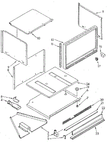 Lower Electric Oven Cabinet And Air Flow parts for Kenmore Wall Oven 665.4438910 (6654438910, 665 4438910) from AppliancePartsPros.com