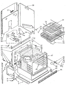 Lower Electric Oven Body parts for Kenmore Wall Oven 665.4438910 (6654438910, 665 4438910) from AppliancePartsPros.com
