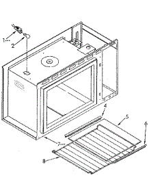 Microwave Cabinet And Shelf parts for Kenmore Wall Oven 665.4438911 (6654438911, 665 4438911) from AppliancePartsPros.com