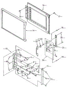 Microwave Door And Latch parts for Kenmore Wall Oven 665.4438911 (6654438911, 665 4438911) from AppliancePartsPros.com