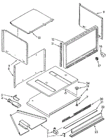 Microwave Cabinet And Air Flow parts for Kenmore Wall Oven 665.4438912 (6654438912, 665 4438912) from AppliancePartsPros.com