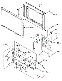 Microwave Door And Latch parts for Kenmore Wall Oven 665.4438912 (6654438912, 665 4438912) from AppliancePartsPros.com