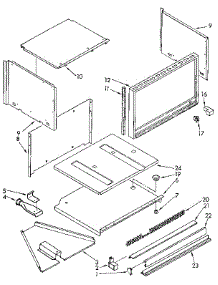 Microwave Cabinet And Air Flow parts for Kenmore Microwave 665.4438913 (6654438913, 665 4438913) from AppliancePartsPros.com