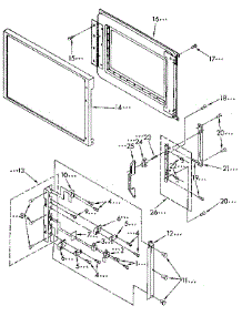 Microwave Door And Latch parts for Kenmore Microwave 665.4438913 (6654438913, 665 4438913) from AppliancePartsPros.com