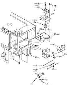 Magnetron And Air Flow parts for Kenmore Microwave 665.4438913 (6654438913, 665 4438913) from AppliancePartsPros.com