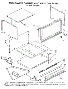 Microwave Cabinet And Air Flow parts for Kenmore Wall Oven 665.4438914 (6654438914, 665 4438914) from AppliancePartsPros.com