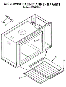 Microwave Cabinet And Shelf parts for Kenmore Wall Oven 665.4438914 (6654438914, 665 4438914) from AppliancePartsPros.com
