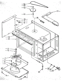 Microwave Cabinet And Stirrer parts for Kenmore Microwave 665.4438990 (6654438990, 665 4438990) from AppliancePartsPros.com
