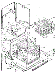 Lower Electric Oven Body parts for Kenmore Microwave 665.4438990 (6654438990, 665 4438990) from AppliancePartsPros.com