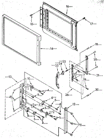 Microwave Door And Latch parts for Kenmore Microwave 665.4438990 (6654438990, 665 4438990) from AppliancePartsPros.com