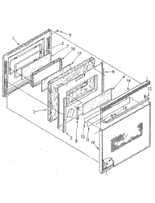 Door parts for Kenmore Wall Oven 665.4438991 (6654438991, 665 4438991) from AppliancePartsPros.com