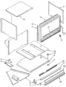 Microwave Cabinet parts for Kenmore Wall Oven 665.4438992 (6654438992, 665 4438992) from AppliancePartsPros.com