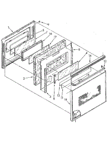 Oven Door parts for Kenmore Wall Oven 665.4438992 (6654438992, 665 4438992) from AppliancePartsPros.com