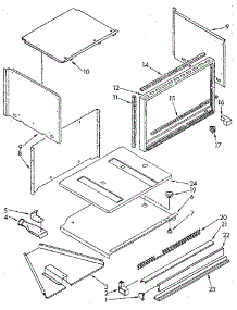 Microwave Cabinet parts for Kenmore Wall Oven 665.4438993 (6654438993, 665 4438993) from AppliancePartsPros.com
