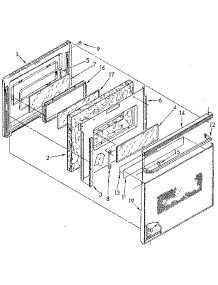 Oven Door parts for Kenmore Wall Oven 665.4438993 (6654438993, 665 4438993) from AppliancePartsPros.com