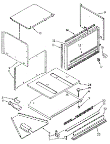 Microwave Cabinet parts for Kenmore Wall Oven 665.4438994 (6654438994, 665 4438994) from AppliancePartsPros.com