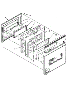Oven Door parts for Kenmore Wall Oven 665.4438994 (6654438994, 665 4438994) from AppliancePartsPros.com