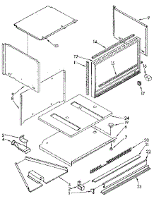 Microwave Cabinet parts for Kenmore Wall Oven 665.4438995 (6654438995, 665 4438995) from AppliancePartsPros.com
