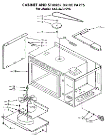 Cabinet And Stirrer Drive parts for Kenmore Wall Oven 665.4438996 (6654438996, 665 4438996) from AppliancePartsPros.com