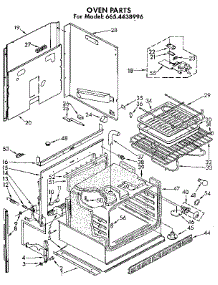 Oven parts for Kenmore Wall Oven 665.4438996 (6654438996, 665 4438996) from AppliancePartsPros.com